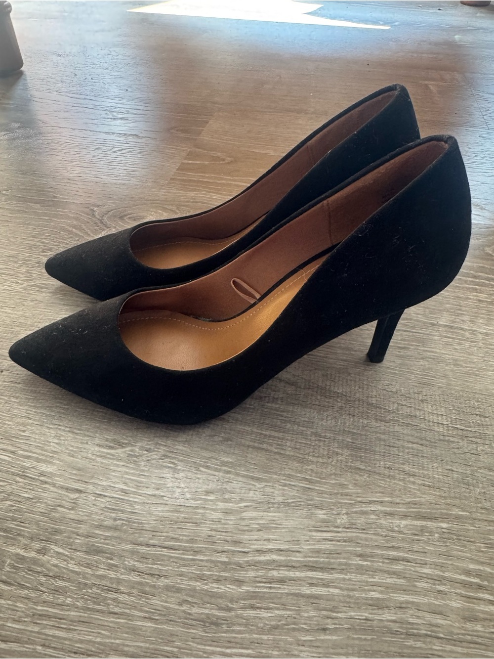 DSW Black Pointed-Toe Suede Pumps